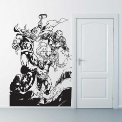 The Avengers Group Vinyl Wall Art Decal (WD-0441)